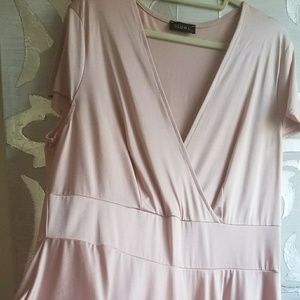 BLUSH ELASTENE DRESS ASOS CURVE